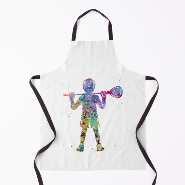 Item preview, Little Boy Lacrosse Goalie Watercolor Art designed and sold by Liededrom..