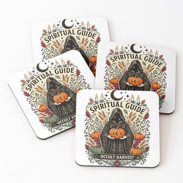 Aperçu de l'œuvre Guide spirituel pour une récolte occulte – Modèle de citrouille gothique d'automne pour sorcière créée et vendue par Roslet.