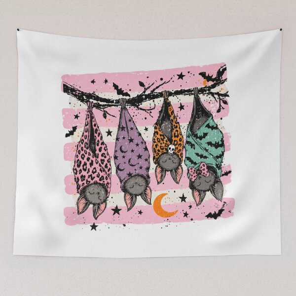 Item preview, Striped Spooky Season Bats designed and sold by River Silva.