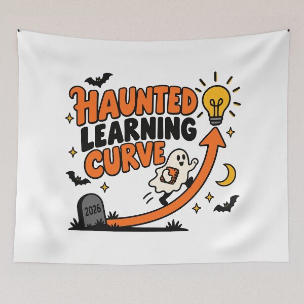 Item preview, Hauntin Learning Curve Spooky Ghost Humor designed and sold by CleanDecor.