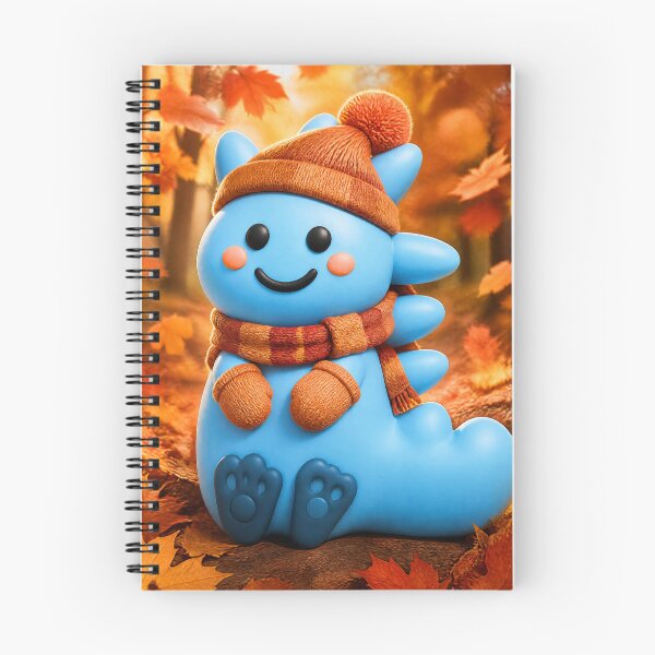Item preview, Cute, blu Dino in full fall season  designed and sold by IzzyDDesigns.