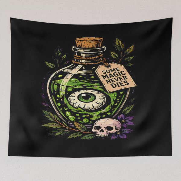 Item preview, Some Magic Never Dies Potion Bottle Eye Skull designed and sold by Custom Crest.