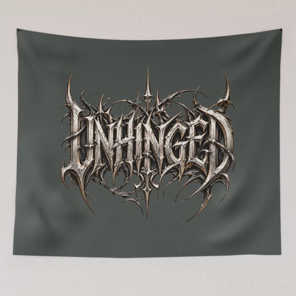 Item preview, Unhinged - Brutal Death Metal Spiky Typography designed and sold by charmaroundyou.