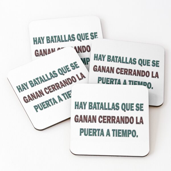 Item preview, Hay batallas que se ganan cerrando la puerta a tiempo - Spanish quote designed and sold by Yamy Morrell Art and Design.
