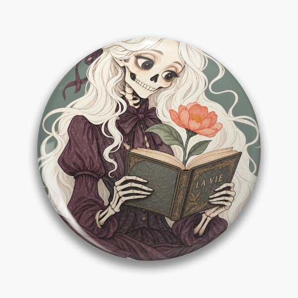 Item preview, The Student of Life 2 — Romantic Skeleton with a Flowery Book designed and sold by Limmagin.