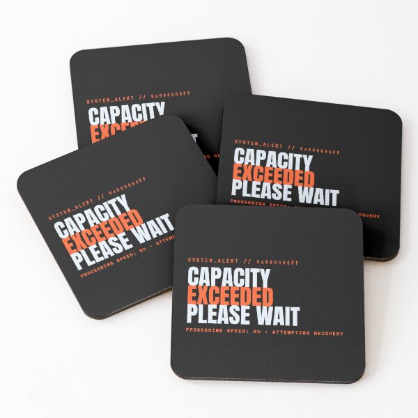 Item preview, Capacity Exceeded Sarcastic Cyber Burnout Typography designed and sold by wildsilencee.