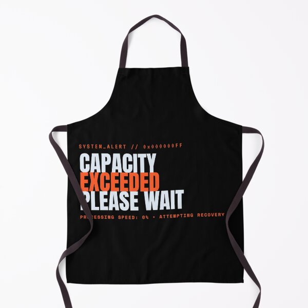 Item preview, Capacity Exceeded Sarcastic Cyber Burnout Typography designed and sold by wildsilencee.