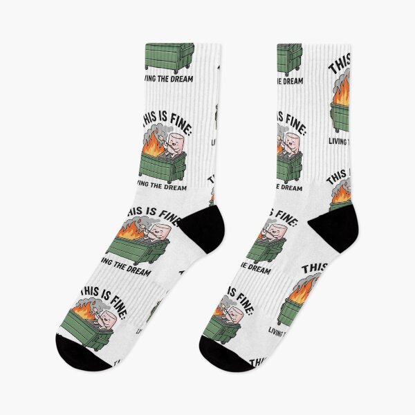 Item preview, Dumpster Fire Sarcastic Marshmallow This Is Fine Living The Dream Sarcasm designed and sold by raedattia.
