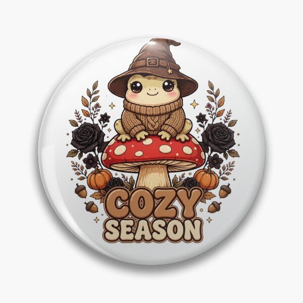 Item preview, Cozy Season Witch Frog Sweater Mushroom Art designed and sold by the wellness script.