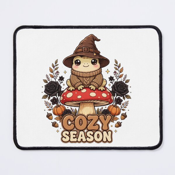 Item preview, Cozy Season Witch Frog Sweater Mushroom Art designed and sold by the wellness script.