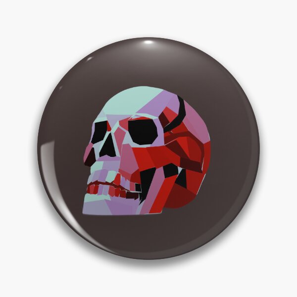 Item preview, Craneo Low Poly rojo designed and sold by Just-Draws-22.