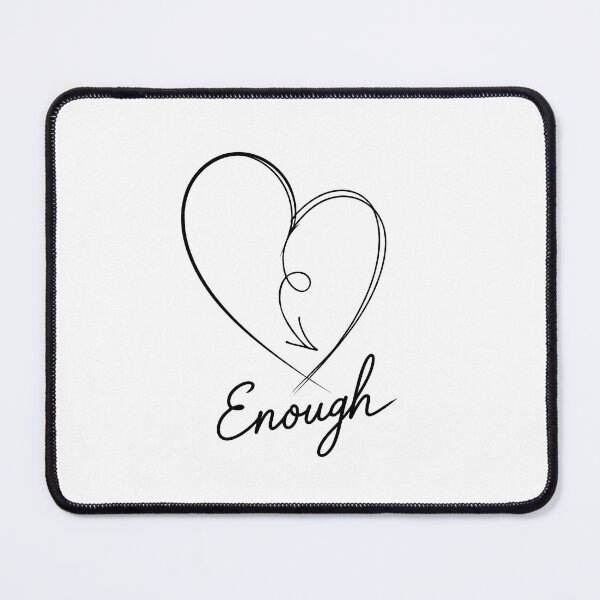 Item preview, Minimalist Heart Arrow Enough Line Art designed and sold by mimikaka.