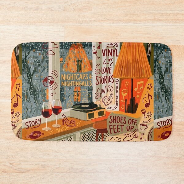 Item preview, When the Record Drops Its Sole: Two Cabernet Glasses Walk into a Loafer and Lose Their Minds designed and sold by Print Fiction.