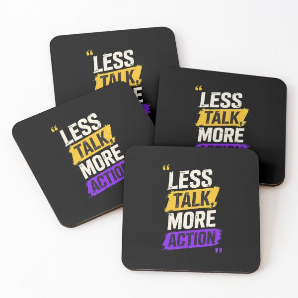 Item preview, Less Talk More Action – Hustle Gym Motivational Quote Typography Design designed and sold by Vibe-Vary.