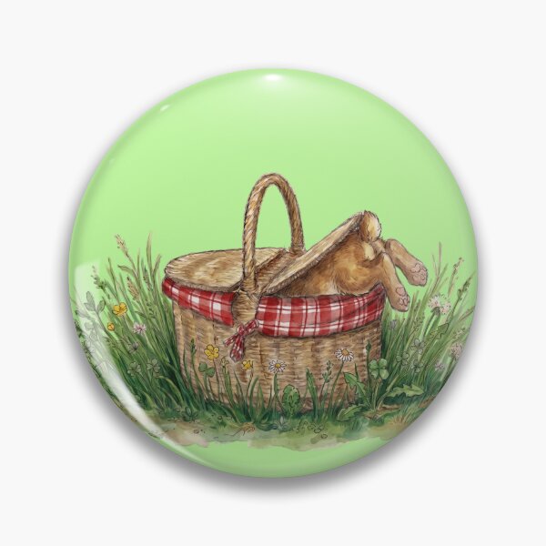 Item preview, Cute Bunny Hiding in Picnic Basket designed and sold by Merli7.