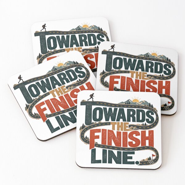 Item preview, Towards the Finish Line – Motivational Journey Road Vintage Typography designed and sold by Art-Zora.