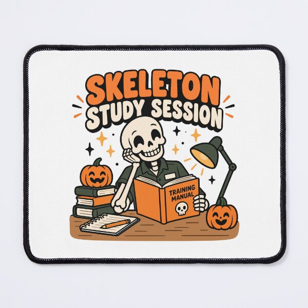 Item preview, Skeleton Study Session Spooky Student Humor designed and sold by CleanDecor.