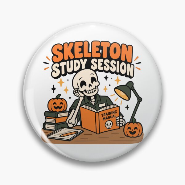 Item preview, Skeleton Study Session Spooky Student Humor designed and sold by CleanDecor.