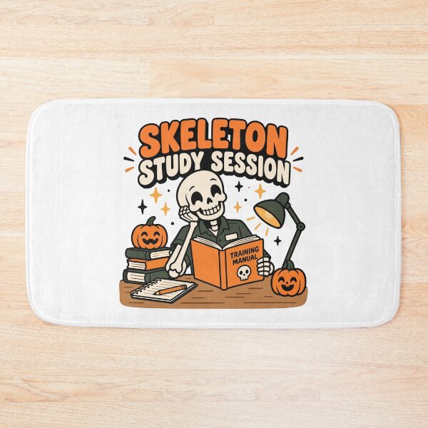 Item preview, Skeleton Study Session Spooky Student Humor designed and sold by CleanDecor.
