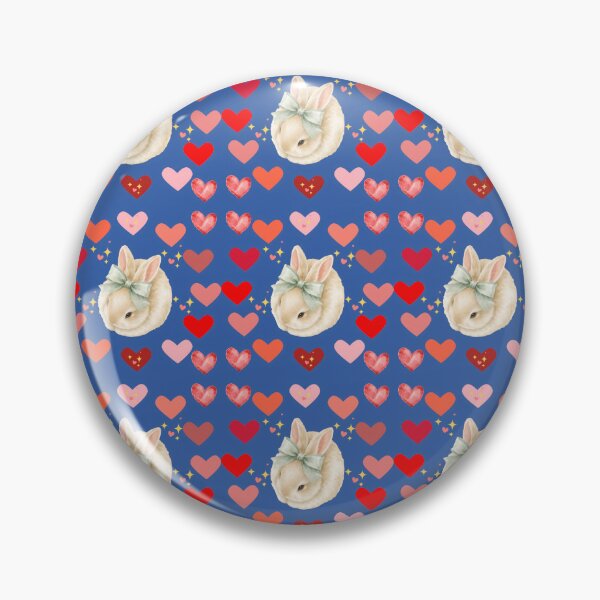 Item preview, Bunny And Floating Hearts Pattern designed and sold by Azurart2.