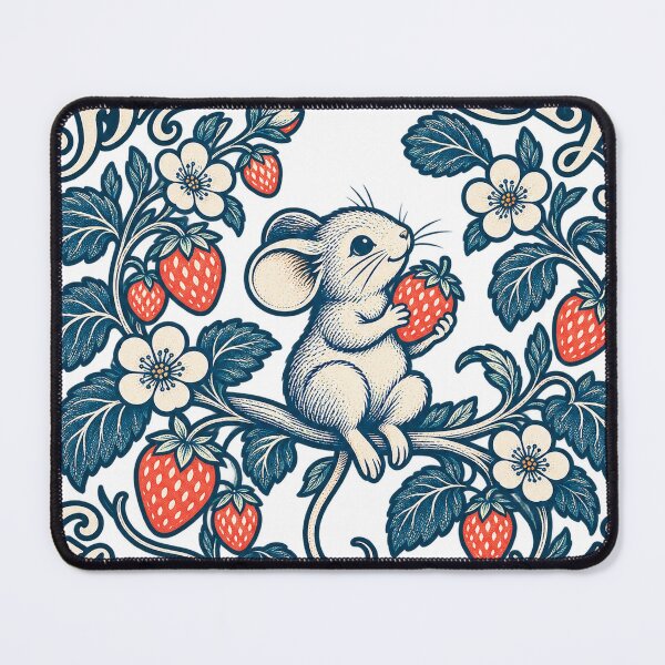 Item preview, Bloom Slowly Good Things Take Time Cute Mouse Strawberry T-Shirt Design designed and sold by KIDEnia.