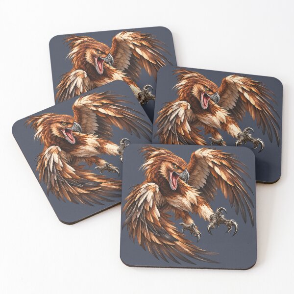 Item preview, Screaming Eagle Attack - Dark Fantasy Wildlife Art designed and sold by charmaroundyou.