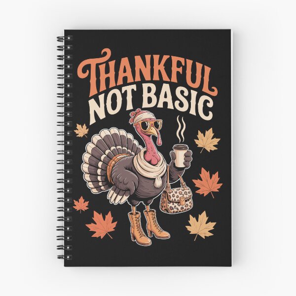 Item preview, Thankful Not Basic – Funny Thanksgiving Turkey Fashion Art designed and sold by jkrphoto.