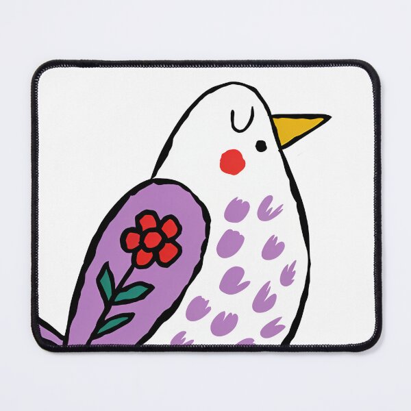 Item preview, Lavender Folk Bird Sticker | Cute Scandinavian Bird Illustration designed and sold by Filora Atelier | Bird Art.