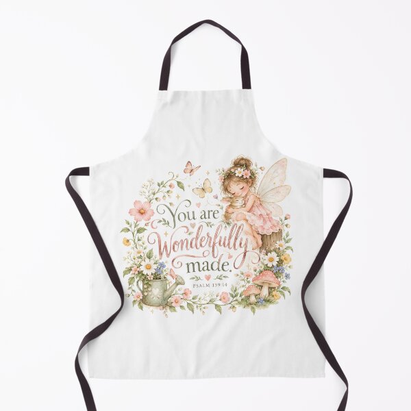 Artikelvorschau, Wonderfully Made Fairy – Christian Cottagecore Bible Verse Art entworfen und verkauft von looplandger.