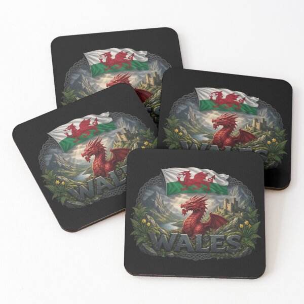 Item preview, Wales Heritage – Red Dragon & Slate Emblem designed and sold by FlagX.