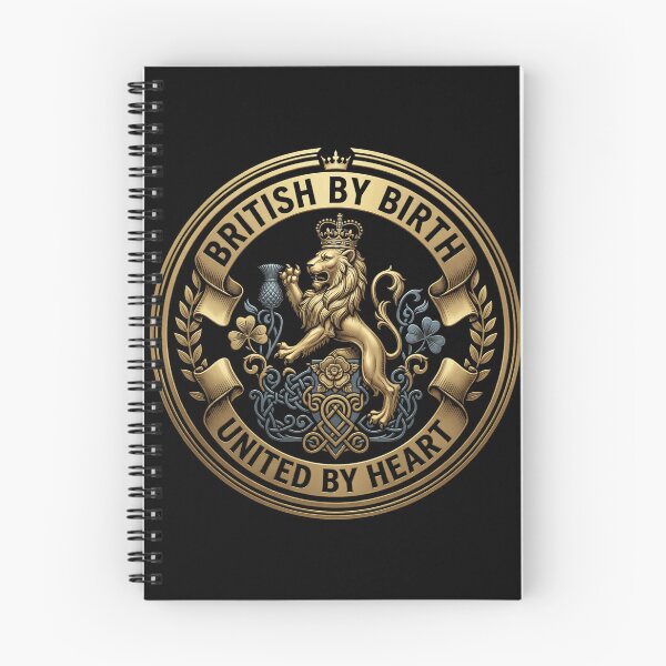 Item preview, British By Birth United By Heart - Golden Lion Crest Badge designed and sold by Lucid Dream Pixel.