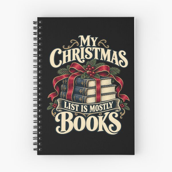 Item preview, My Christmas List Is Mostly Books designed and sold by Good Mood Foundry.