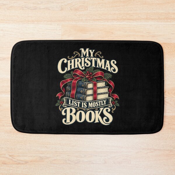 Item preview, My Christmas List Is Mostly Books designed and sold by Good Mood Foundry.