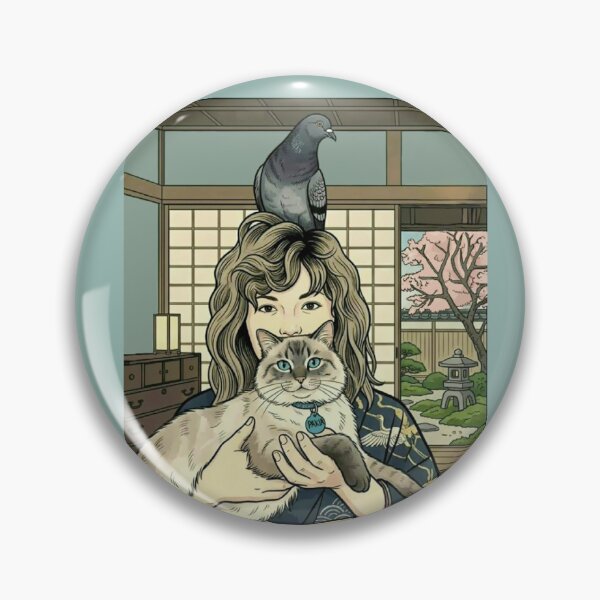 Item preview, Cat, pigeon, animal, love, peace, Japan, coexistence designed and sold by citravisuel.