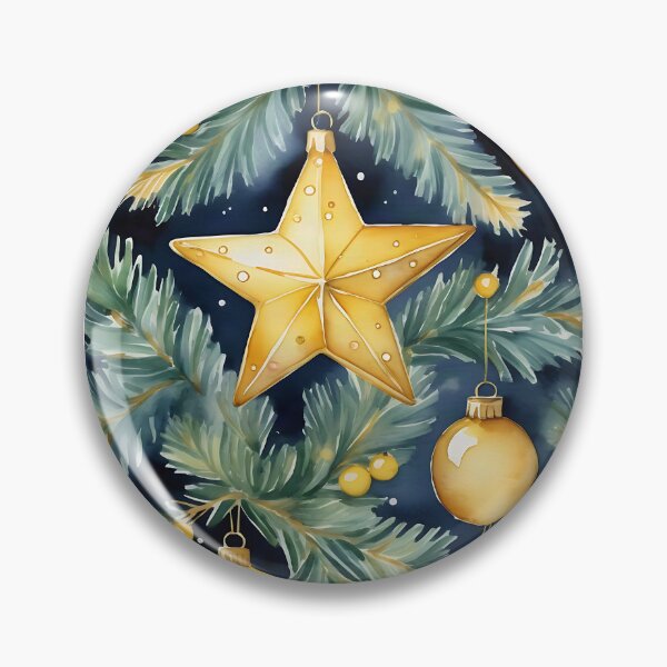 Item preview, Christmas tree close up decorated with glowing yellow ornaments designed and sold by Ponted.