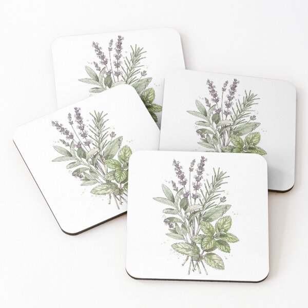 Item preview, Vintage Wild Herbs Botanical Watercolor Art designed and sold by PepolArt.