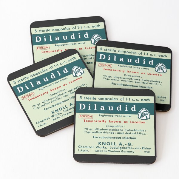 Item preview, Vintage German Dilaudid Ampoule Label – Retro Pharmaceutical Packaging Design designed and sold by PharmaOriginals.