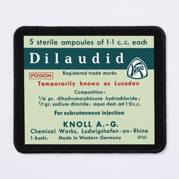 Item preview, Vintage German Dilaudid Ampoule Label – Retro Pharmaceutical Packaging Design designed and sold by PharmaOriginals.