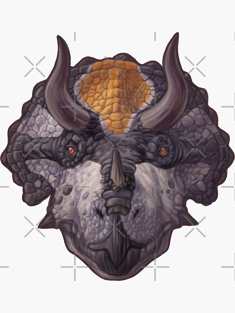 Thumbnail 3 of 3, Sticker, Triceratops horridus designed and sold by coffeeisblack.