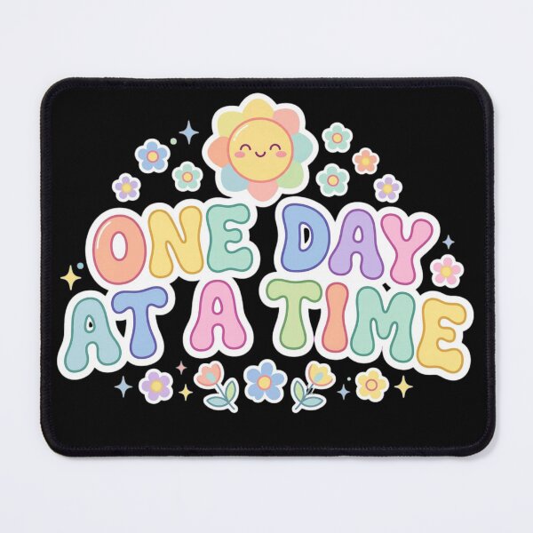 Item preview, One Day At A Time Pastel Positivity Art designed and sold by the wellness script.