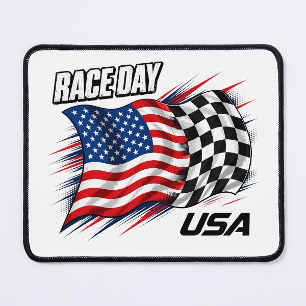 Artikelvorschau, Renntag USA Zielflagge Amerikanische Rennstrecke Motorsport entworfen und verkauft von davereynold.