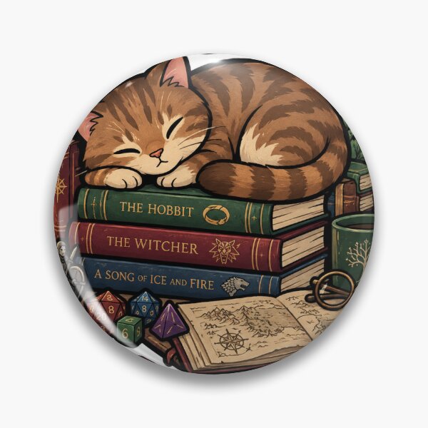 Item preview, Cozy Cat - Book Lover & D&D Reader Sticker designed and sold by THELOREAN.