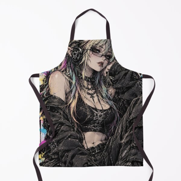 Item preview, Neon Gothic Elf – Urban Fantasy Anime designed and sold by Lykaon Art.