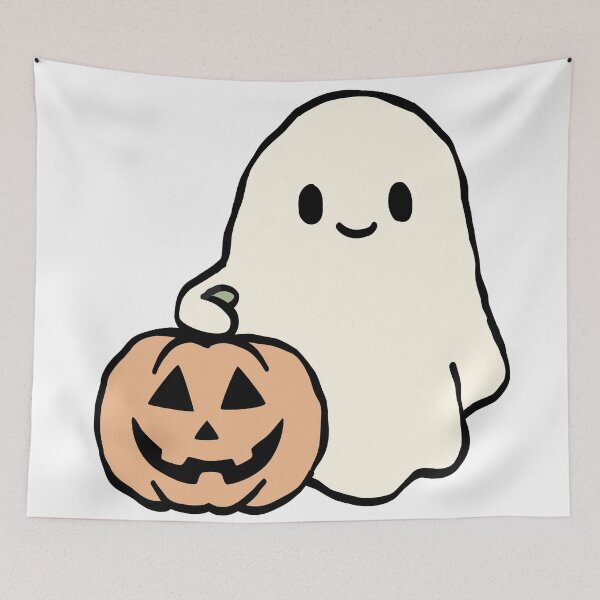 Item preview, Happy Ghost with Jack-O-Lantern designed and sold by Stormboi Trading Co..