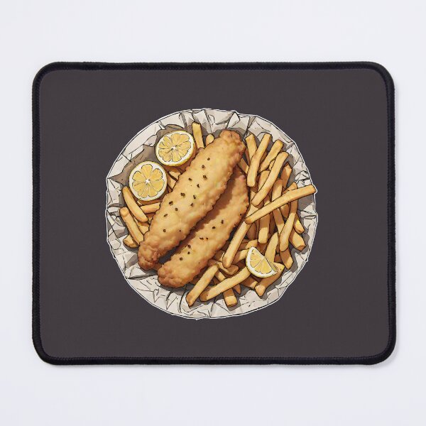 Artikelvorschau, Fisch-und-Chips-Kunst – Geschenk für Meeresfrüchte-Liebhaber entworfen und verkauft von Jackson-Will.