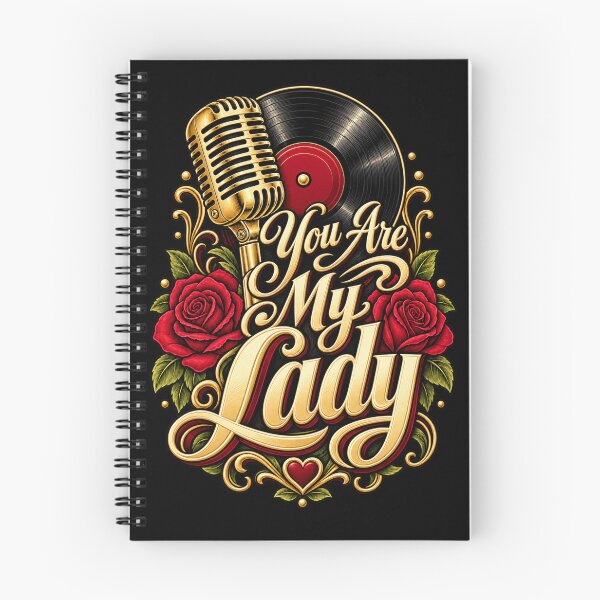 Item preview, You Are My Lady Elegant Script Roses Vinyl Microphone designed and sold by choudane.