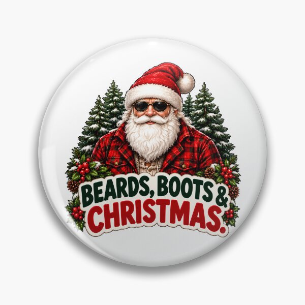 Item preview, Beards, Boots & Christmas – Bearded Outdoorsman Santa Holiday Design designed and sold by SVALANART.