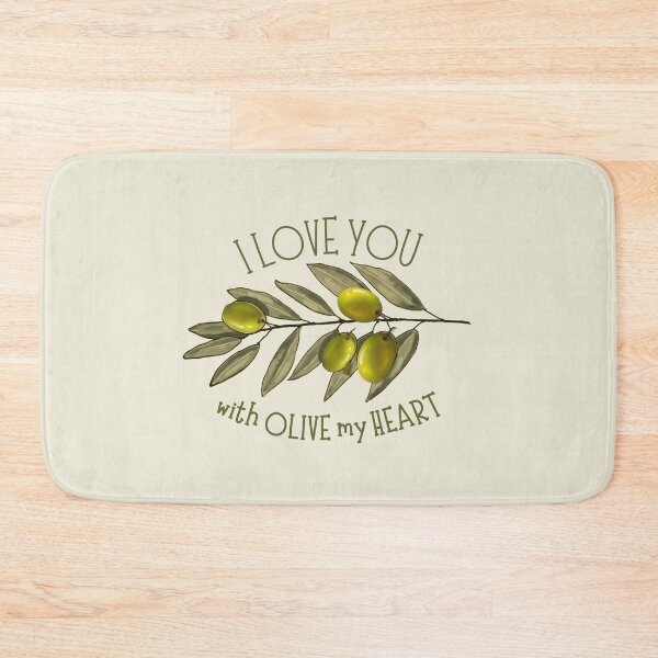 Item preview, Olive Branch Drawing, Love You With OLIVE My Heart, Pun designed and sold by JoyfulWhimsy.