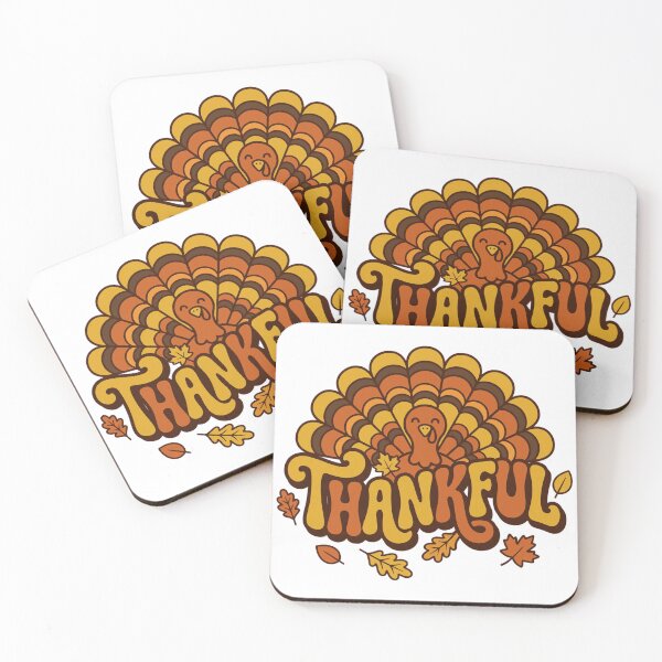 Item preview, Thankful Retro Groovy Turkey Thanksgiving Autumn Leaves designed and sold by Makelya.
