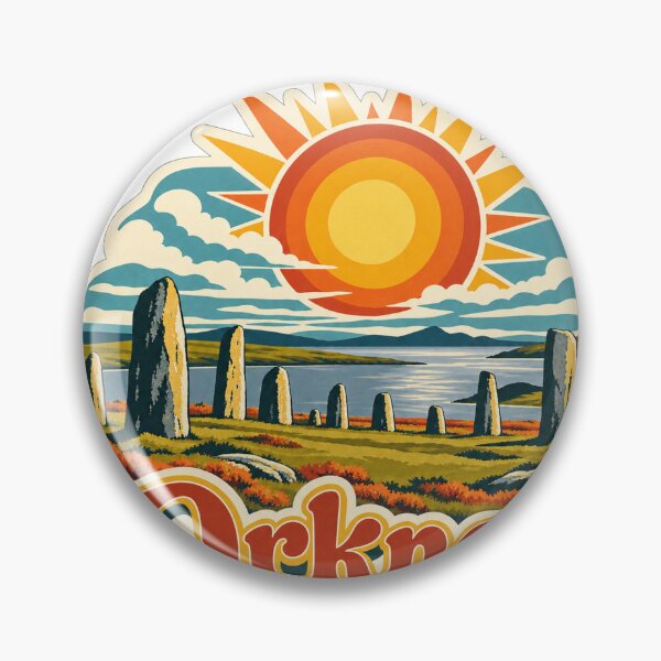 Item preview, Orkney Scotland Travel Souvenir - Retro Illustration designed and sold by VisualArtsOasis.